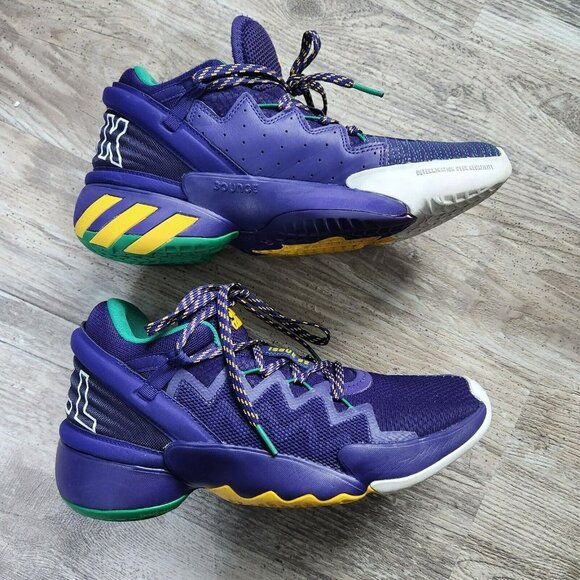 Adidas D.O.N. Issue #2 Throwback Utah Jazz Lace Up Sneaker Shoes Mens 8.5 FV8959 - Picture 13 of 16